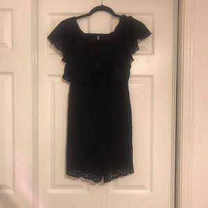 Mango Black Lace Romper